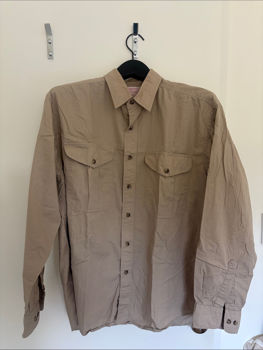 Filson Khaki Casual Shirt Made In USA - Picture 6 of 7